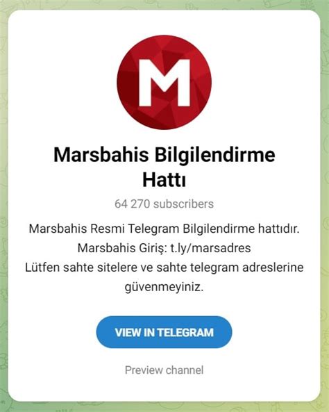 Marsbahis Telegram Adresi